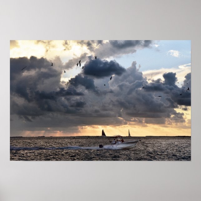 Póster Barco de pesca de Key West, Florida (Frente)