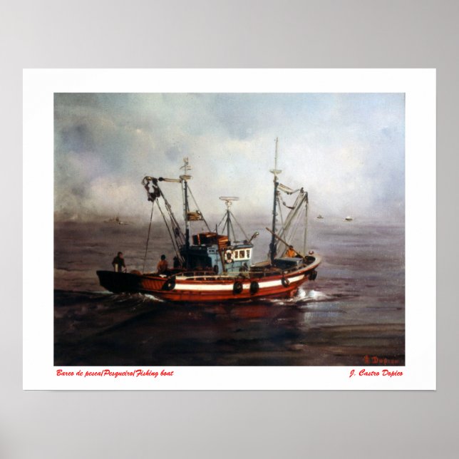 Póster Barco de pesca/Pesqueiro/Fishing boat (Frente)
