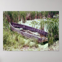 Barco de remos en descomposición