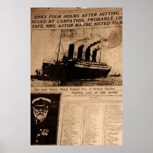 Póster Barco de sueños perdidos (Frente)