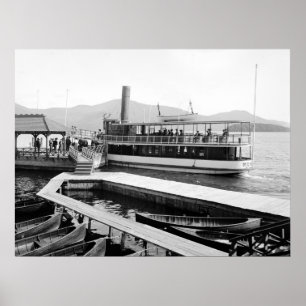 Póster Barco de vapor en el Sagamore Hotel, 1904