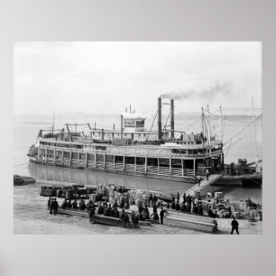 Póster Barco de vapor Georgia Lee: 1907