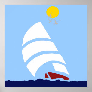 Póster Barco de vela