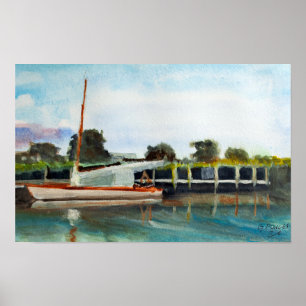 Póster Barco de Vela en Norfolk Broads