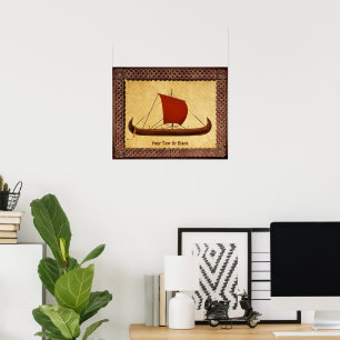 Póster Barco de Viaje de Navegación Roja II