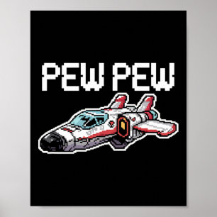 Póster Barco de videojuego retro Arcade divertido nostalg
