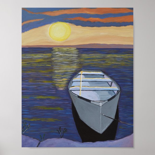 Póster Barco del poster de la Costa (Frente)