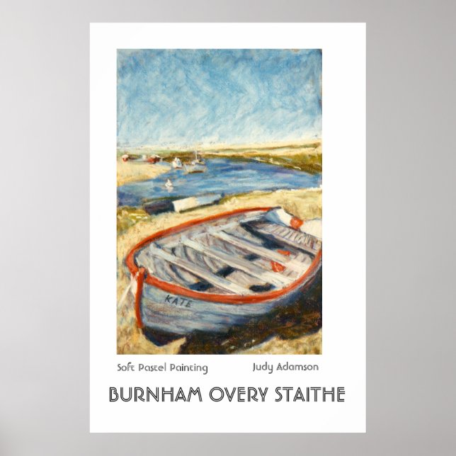 Póster Barco en Burnham Overy Staithe Print o Poster (Frente)