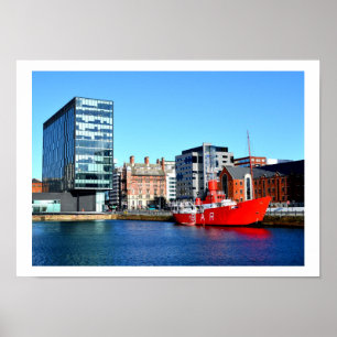 Póster Barco en el Albert Dock