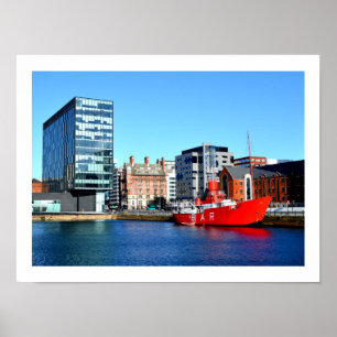 Póster Barco en el Albert Dock