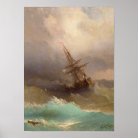 Barco en el mar Tormenta