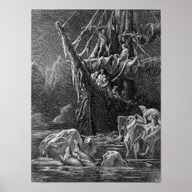 Póster Barco en la Antártida (Frente)