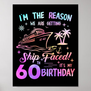 Póster Barco enfrentó crucero de cumpleaños número 60 Cru