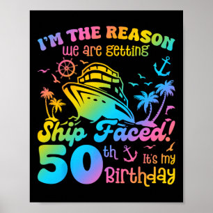Póster Barco Enfrentó Es Mi Cumpleaños Número 50 Crucero 