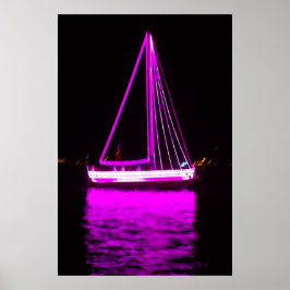 Póster Barco Morado