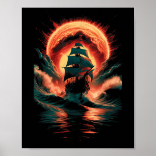 Póster Barco Navegando