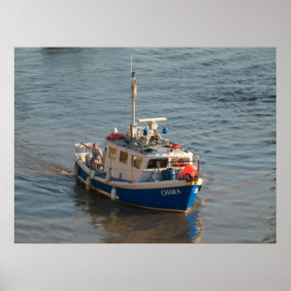 Póster Barco pesquero, Bahía de Cardiff,