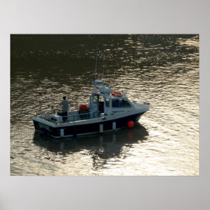 Póster Barco pesquero, Bahía de Cardiff,