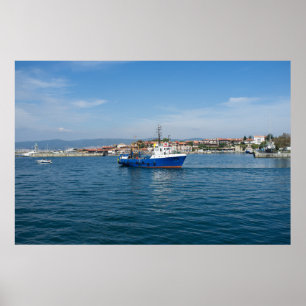 Póster Barco pesquero que va al mar