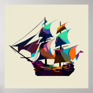Póster Barco pirata
