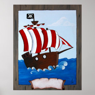 Póster Barco pirata