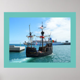 Póster Barco pirata en Madeira