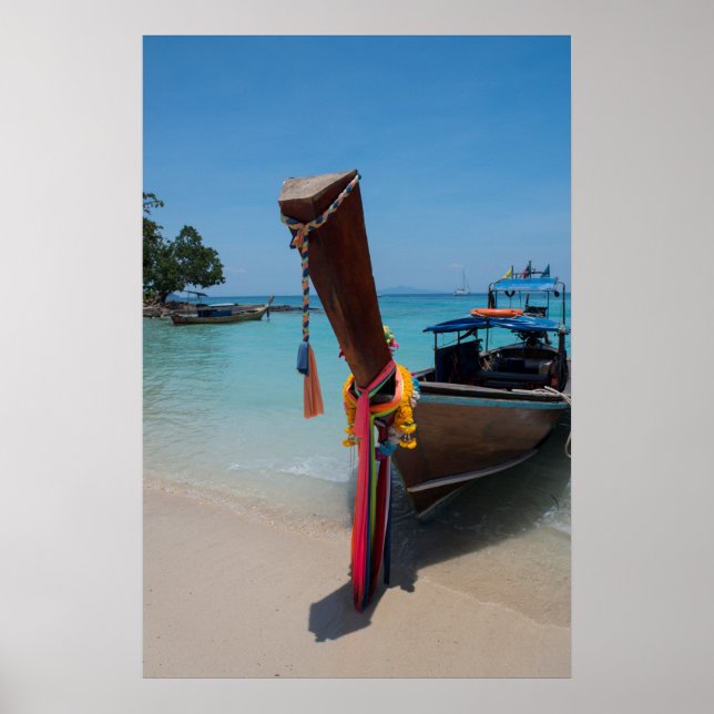 Póster Barco tradicional tailandés (Frente)