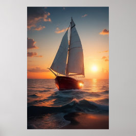 Póster Barco velero poster