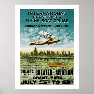 Póster Barco volador de los Grandes Lagos