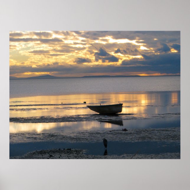 Póster Barco y garza (Frente)