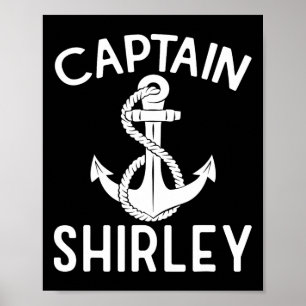 Póster Barco Yate de Capitán Shirley Ancla de Navegación