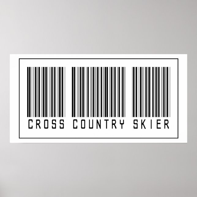 Póster Barcode Cross Country Skier (Frente)