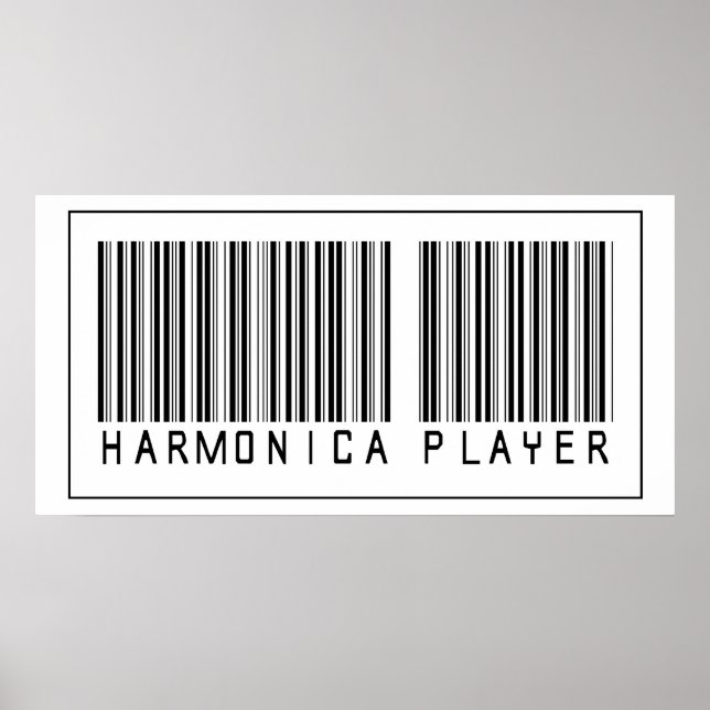 Póster Barcode Harmonica Player (Frente)
