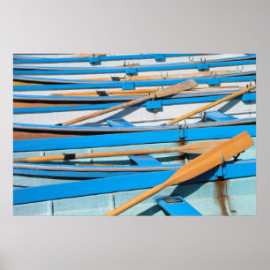 Póster Barcos de arrastre en Henley on Thames Reino Unido