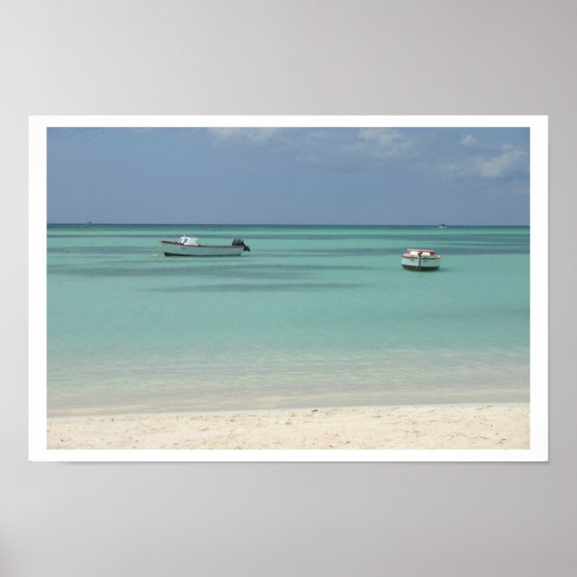 Póster Barcos de Aruba (Frente)