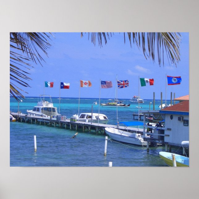 Póster Barcos de Belice (Frente)
