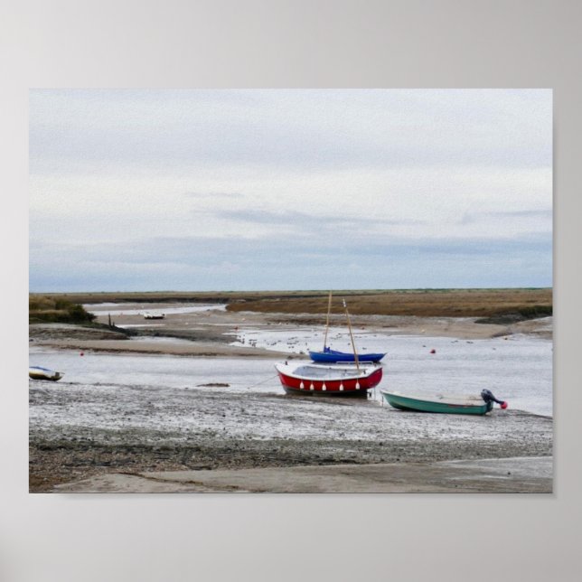 Póster Barcos de Burnham Overy Staithe (Frente)