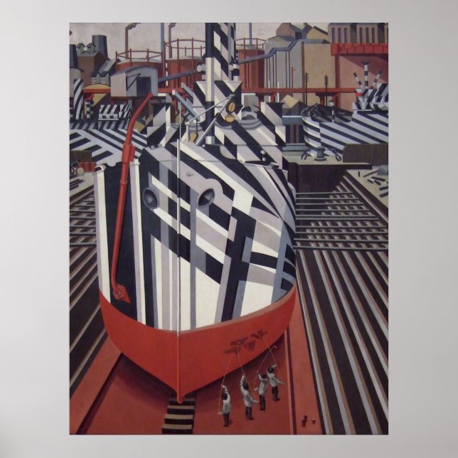 Póster Barcos de Dazzle en el poster Drydock 24"x31" (Frente)