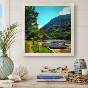 Póster Barcos de Mismaloya en el río 0350