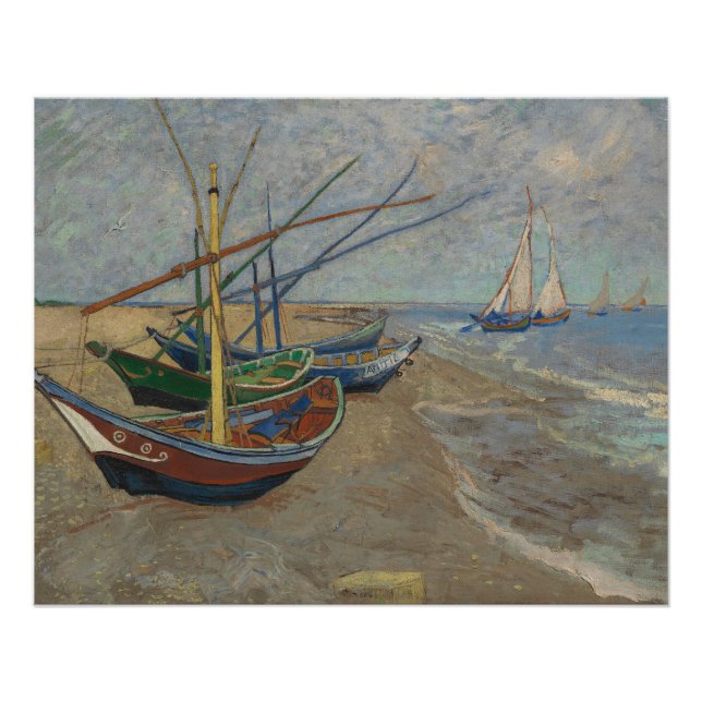 Póster Barcos de Pesca Costeros Antiguos  (Anverso)