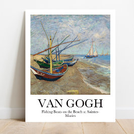 Póster Barcos de pesca en la playa de Vincent van Gogh