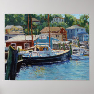 Póster Barcos de pesca escénicos de Gloucester