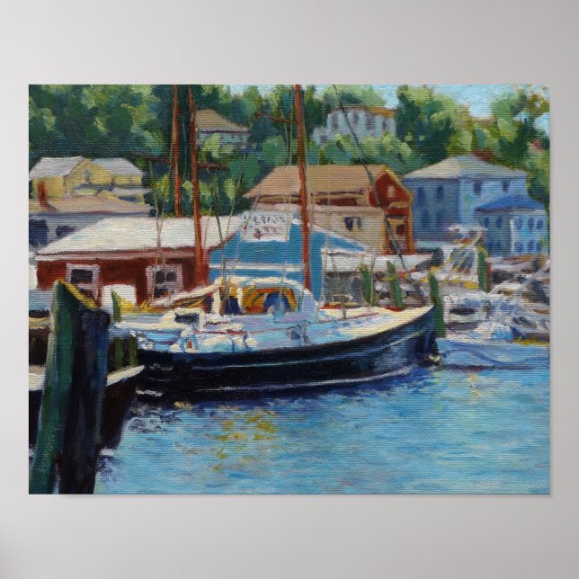 Póster Barcos de pesca escénicos de Gloucester (Frente)