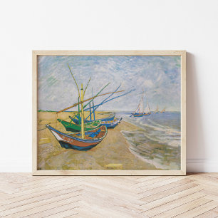 Póster Barcos de pesca Vincent Van Gogh