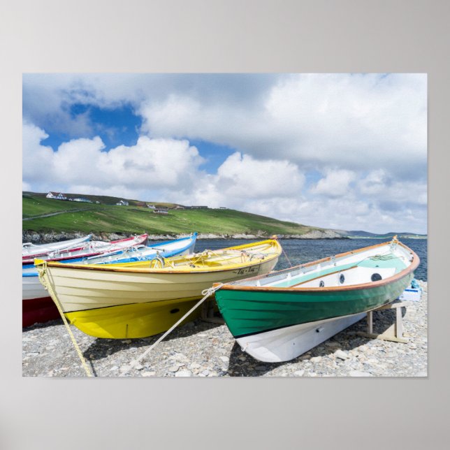 Póster Barcos de remos tradicionales (Frente)