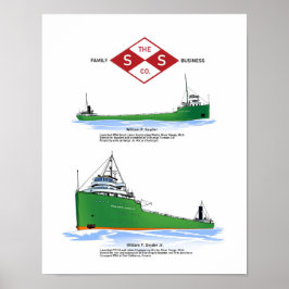 Póster Barcos de snyder e son de los Grandes Lagos