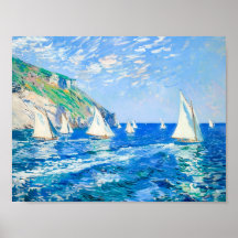 Barcos de vela en aguas tranquilas - Pintura impre