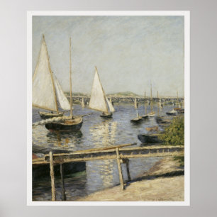 Póster Barcos de vela en Argenteuil por Gustave Caillebot
