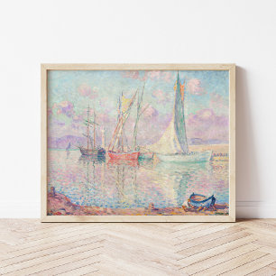 Póster Barcos de vela en el puerto de Saint-Tropez Henr