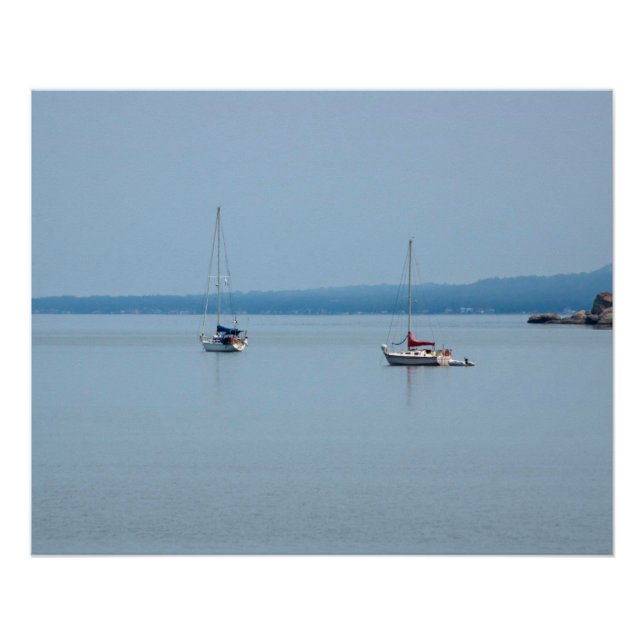 Póster Barcos de vela en el río (Anverso)